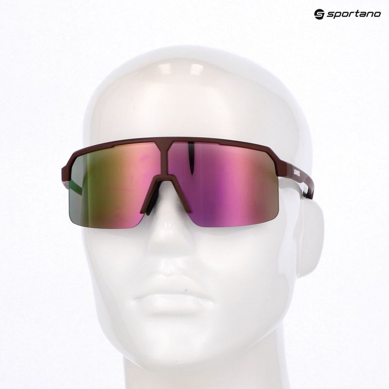 Окуляри сонцезахисні UVEX Ramp burgundy matt/mirror rose 7