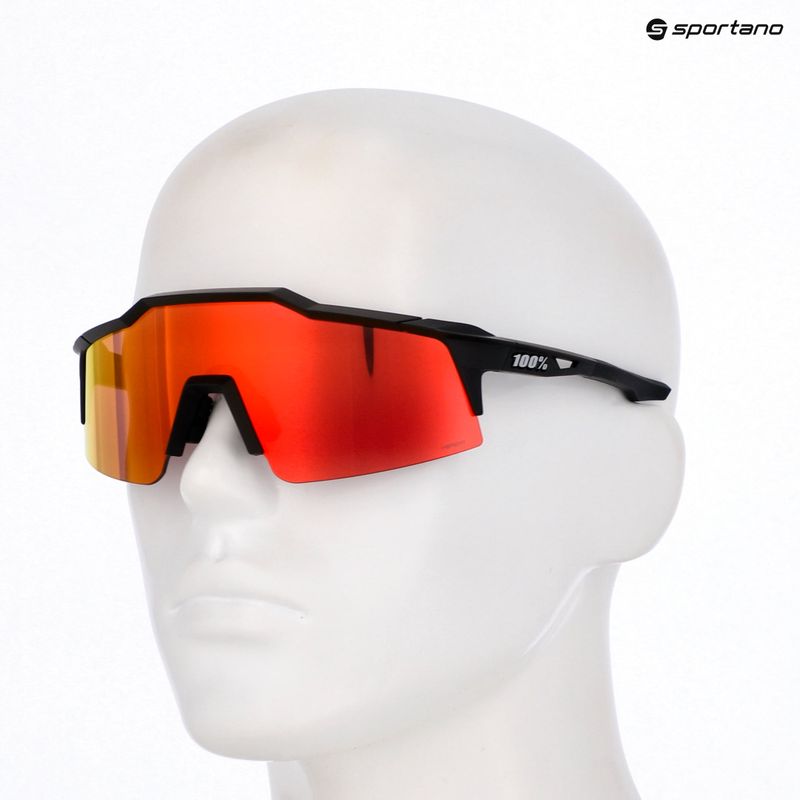 Окуляри сонцезахисні 100% Speedcraft SL soft tact black/hiper red multilayer mirror 5