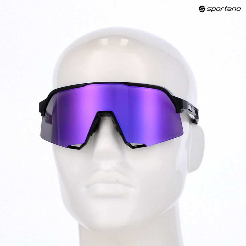 Окуляри сонцезахисні 100% S3 polished black/hiper polarized lavender mirror 6