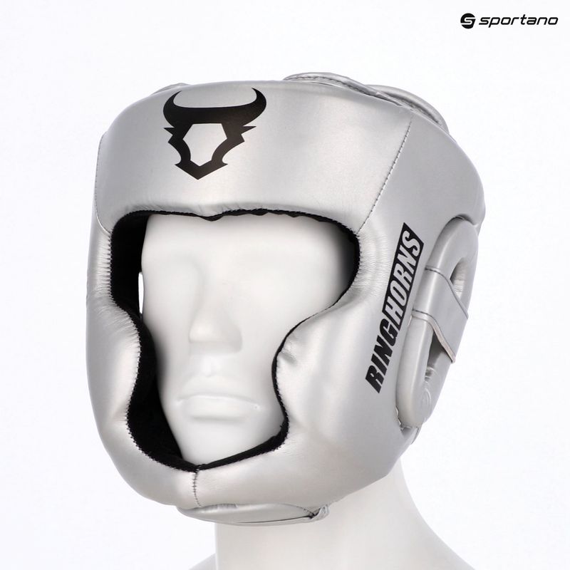 Шолом боксерський Venum Ringhorns Charger Headgear silver/black 8