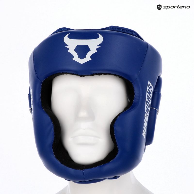 Шолом боксерський Venum Ringhorns Charger Headgear navy blue/red 8