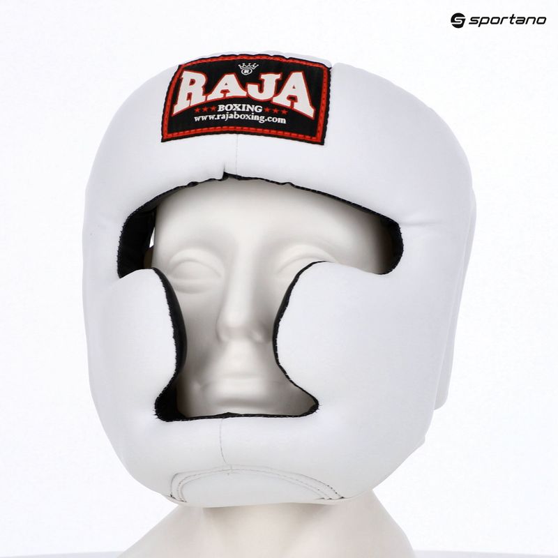 Шолом боксерський RAJA BOXING Semi Leather white 4
