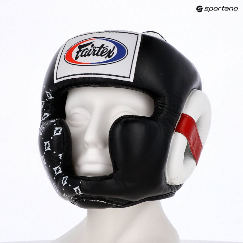 Боксерський шолом Fairtex Super Sparring чорний/білий 6