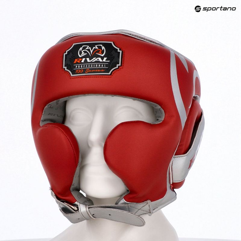 Шолом боксерський Rival RHG100 Professional Headgear red/silver/grey 6