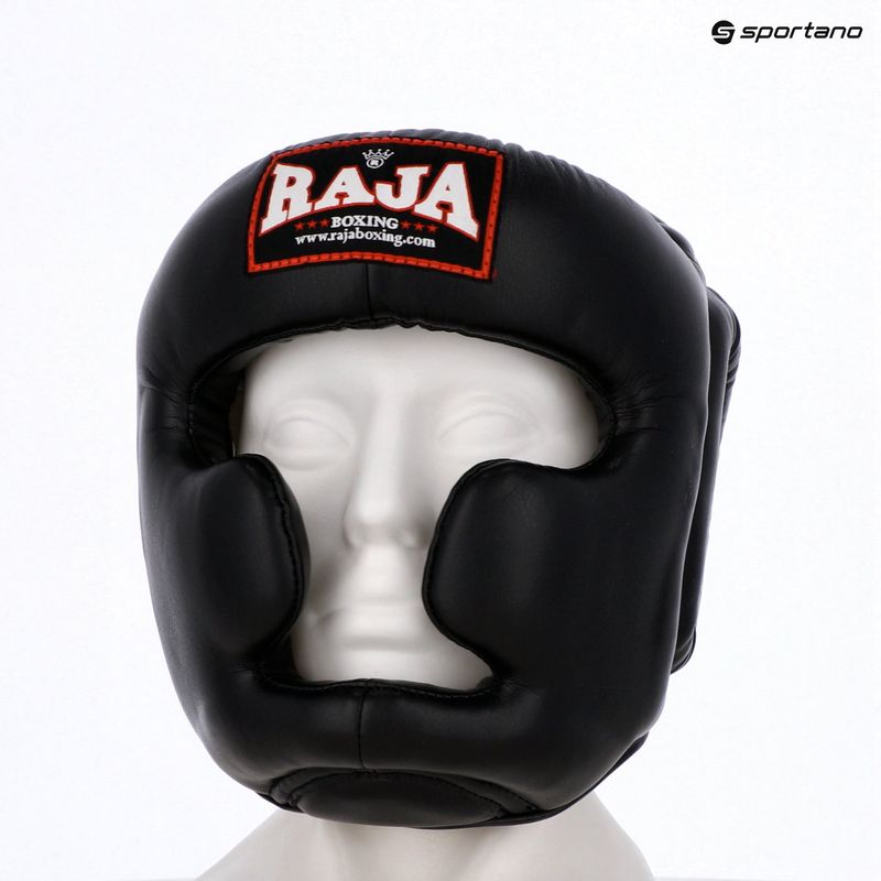 Шолом боксерський RAJA BOXING Semi Leather black 5
