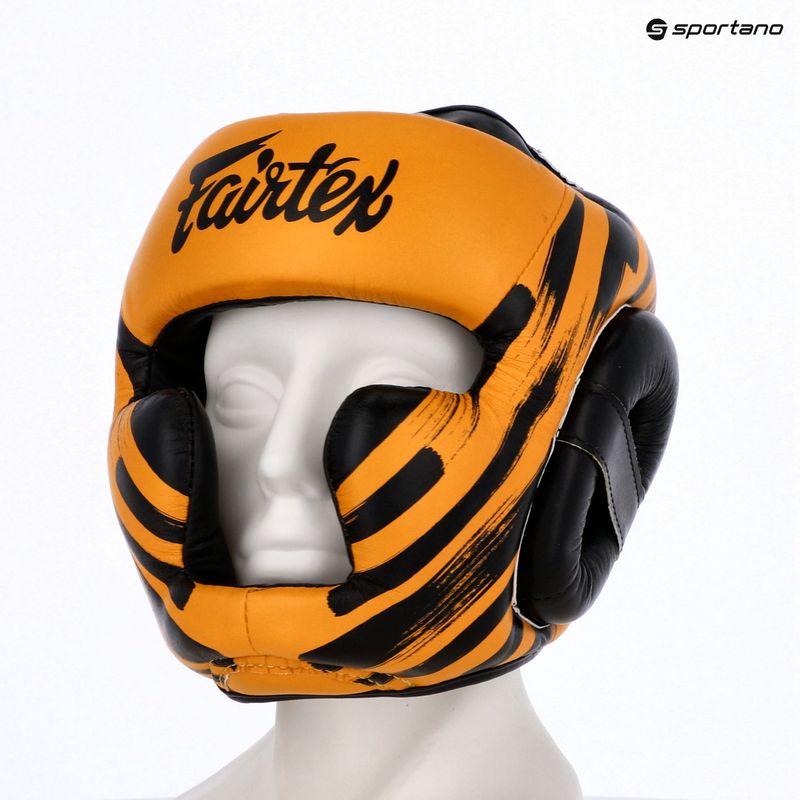 Шолом боксерський Fairtex Microfiber Headguard gold 7