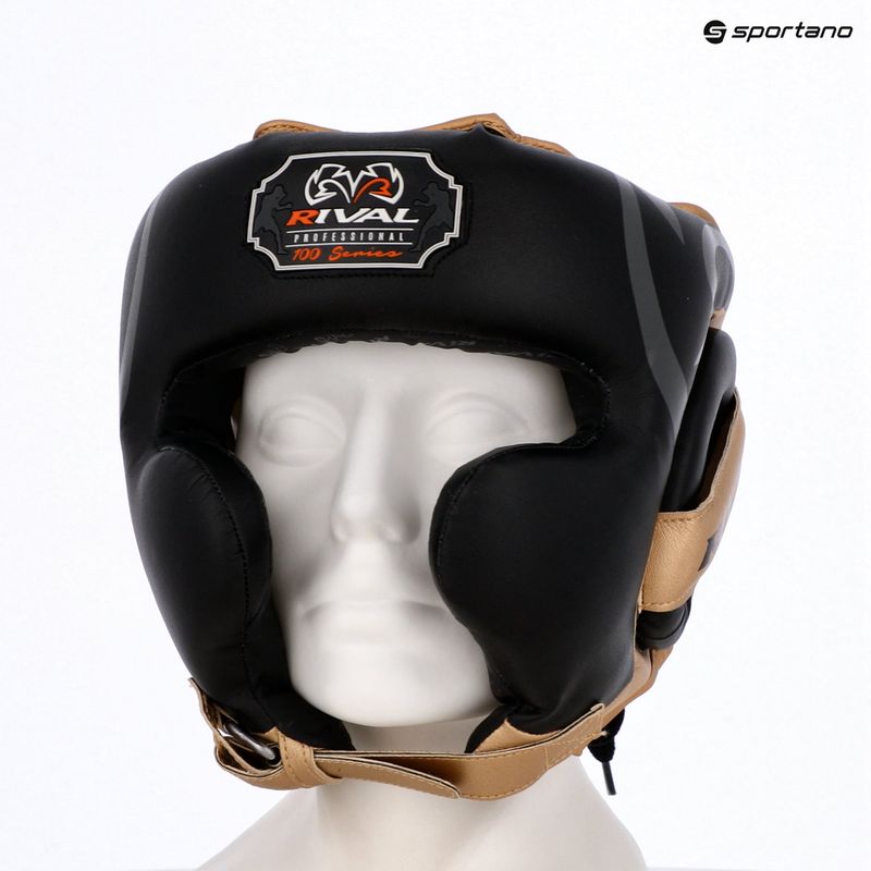 Шолом боксерський Rival RHG100 Professional Headgear black/gold 6