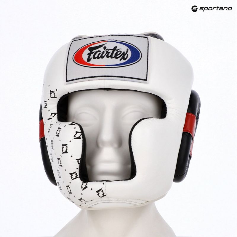 Боксерський шолом Fairtex Super Sparring білий/чорний 6