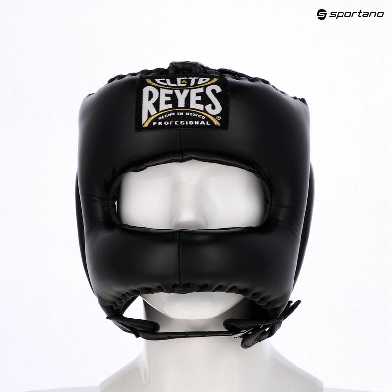 Боксерський шолом Cleto Reyes з загостреним обличчям з нейлонової планки чорний 3