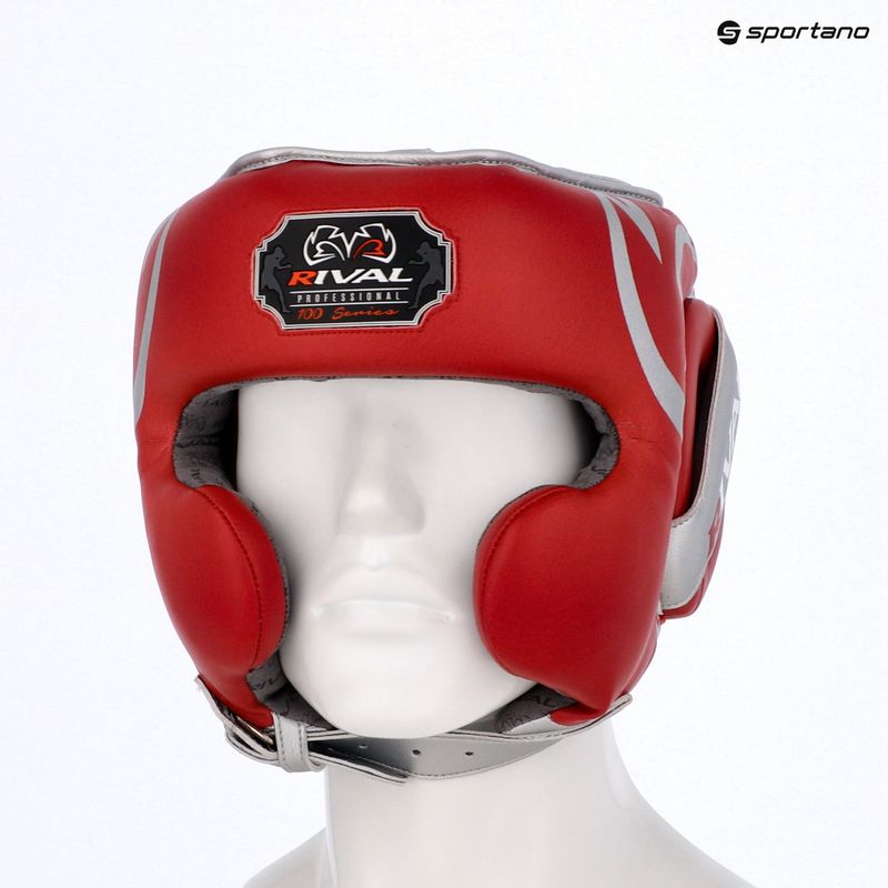Шолом боксерський Rival RHG100 Professional Headgear red/silver 6