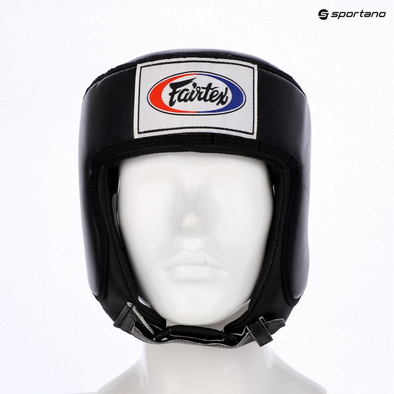 Захисний шолом для змагань з муай-тай і кікбоксингу Fairtex чорний 6