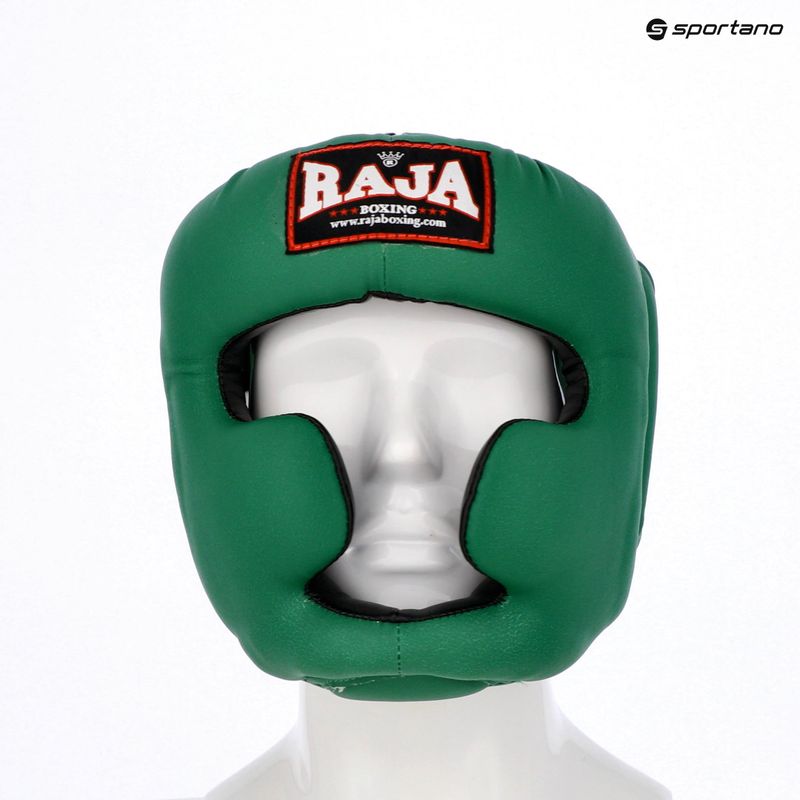 Шолом боксерський RAJA BOXING Semi Leather green 5