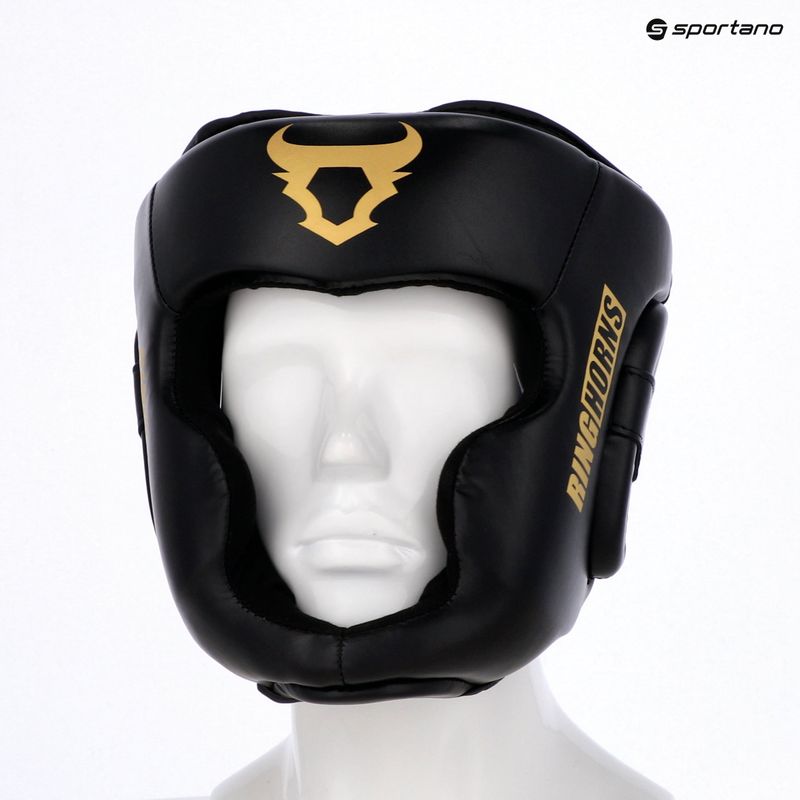 Шолом боксерський Venum Ringhorns Charger Headgear black/gold 8