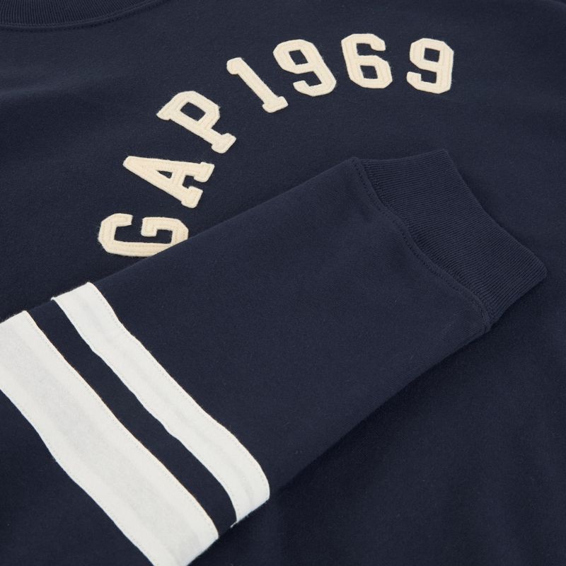 Кофта чоловіча GAP Logo Piping Crewneck blue navy 3