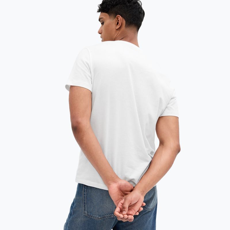 Футболка чоловіча GAP Micro Logo Crew Neck Tee white global 2