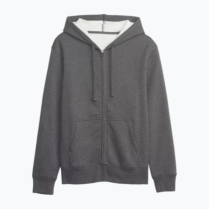 Кофта чоловіча GAP Fullzip Logo Hoodie heather grey 5