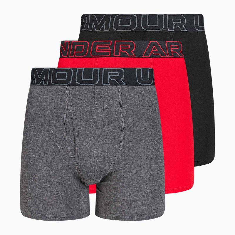 Чоловічі труси Under Armour Perf Cotton 6 3 шт карбон чорний/галактика чорний