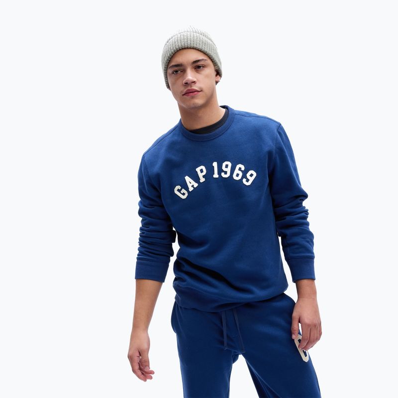 Кофта чоловіча GAP 1969 Logo Crewneck pangea blue