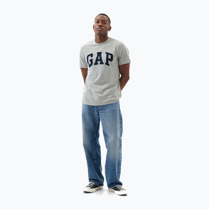 Футболка чоловіча GAP Soft Basic Logo heather grey 2