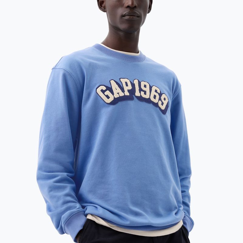 Кофта чоловіча GAP Logo 1969 Crewneck cabana blue 3