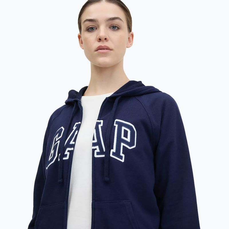 Кофта жіноча GAP French Fullzip Logo Hoodie navy 4