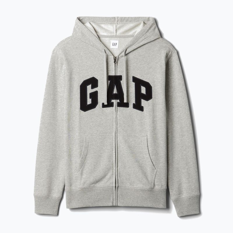 Кофта чоловіча GAP Heritage French Terry Fullzip Logo light heather grey 5