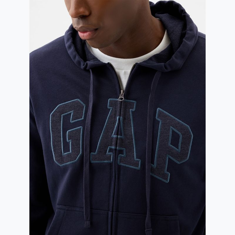 Кофта чоловіча GAP Heritage French Terry Fullzip Logo blue navy 4