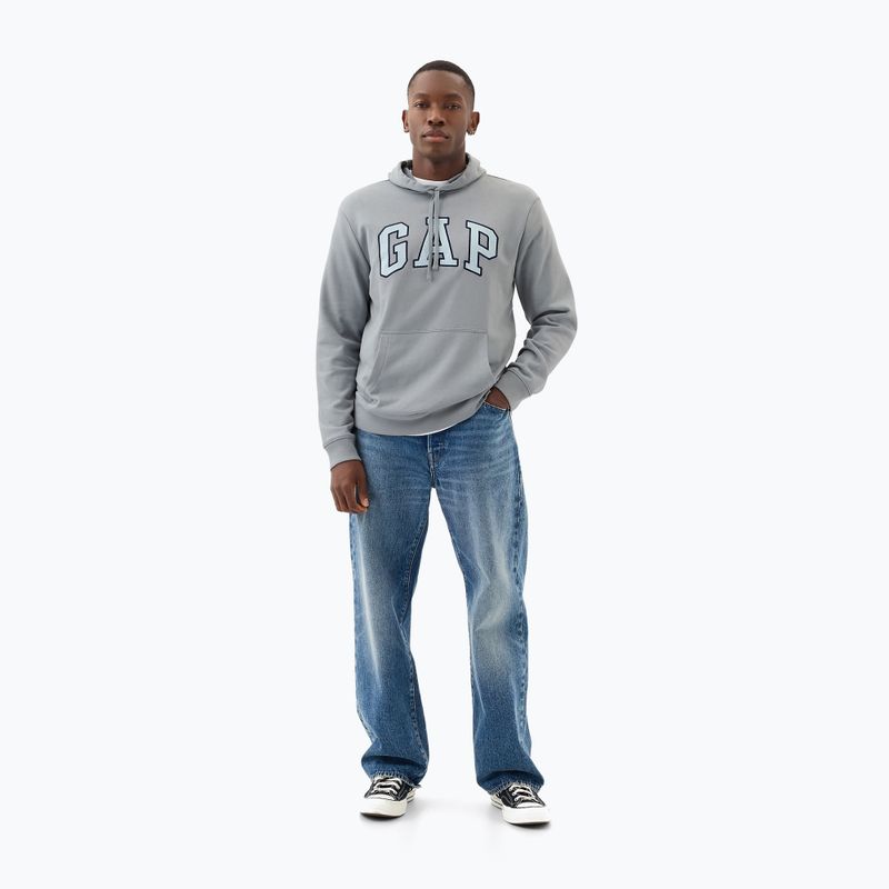 Кофта чоловіча GAP Heritage Crewneck Logo storm cloud 2