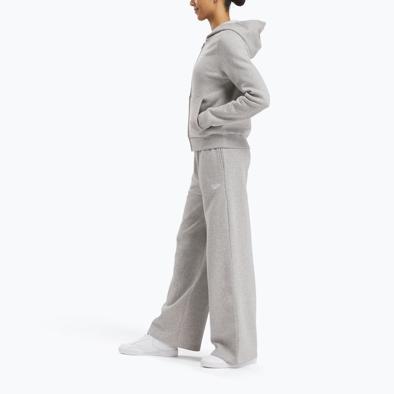 Штани жіночі Reebok Identity Small Logo Fleece WIde Leg medium grey heather 2