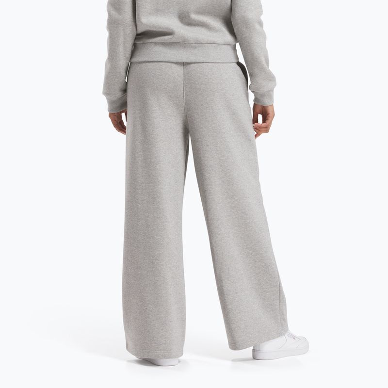 Штани жіночі Reebok Identity Small Logo Fleece WIde Leg medium grey heather 3