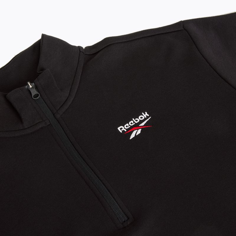 Кофта для тренувань чоловіча Reebok Identity Fleece 1/4 Zip black/white/vector red 3