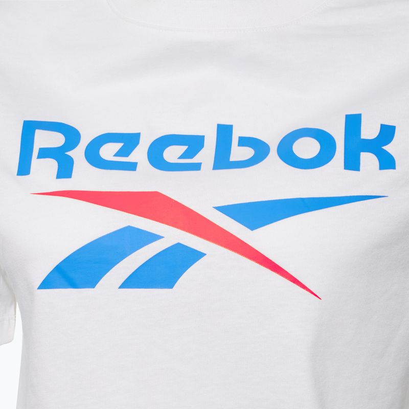Футболка жіноча Reebok Identity Big Logo Crop Tee white/coral/blue 3