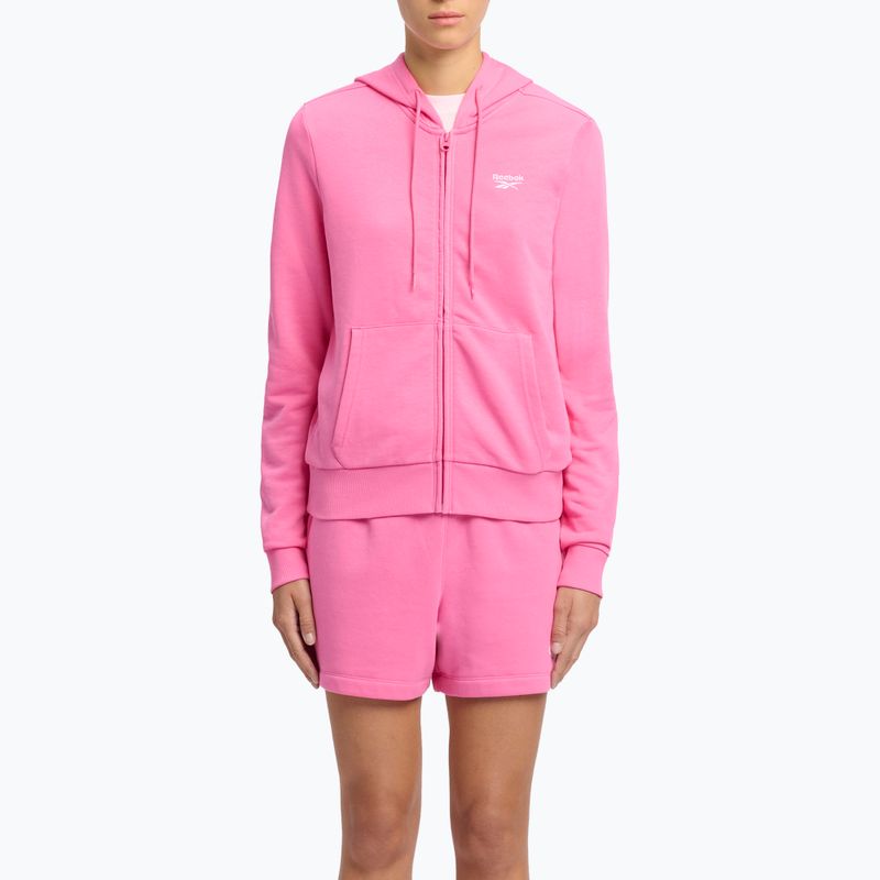 Кофта жіноча Reebok Small Logo French Terry FZ true pink