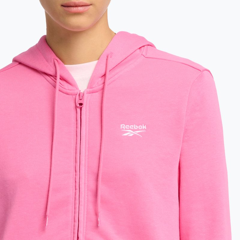Кофта жіноча Reebok Small Logo French Terry FZ true pink 4