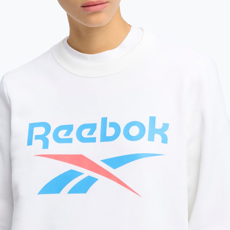 Кофта жіноча Reebok Identity Big Logo Fleece Crew white/coral/blue 4