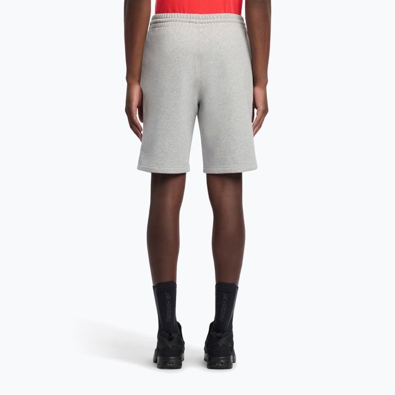 Шорти для тренувань чоловічі Reebok Identity Small Logo Fleece medium grey heather/vector red 3