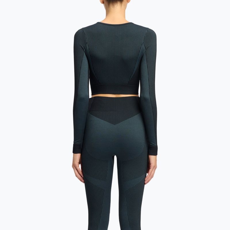 Лонгслів для тренувань жіночий Reebok RBK Lab Seamless Crop black 3