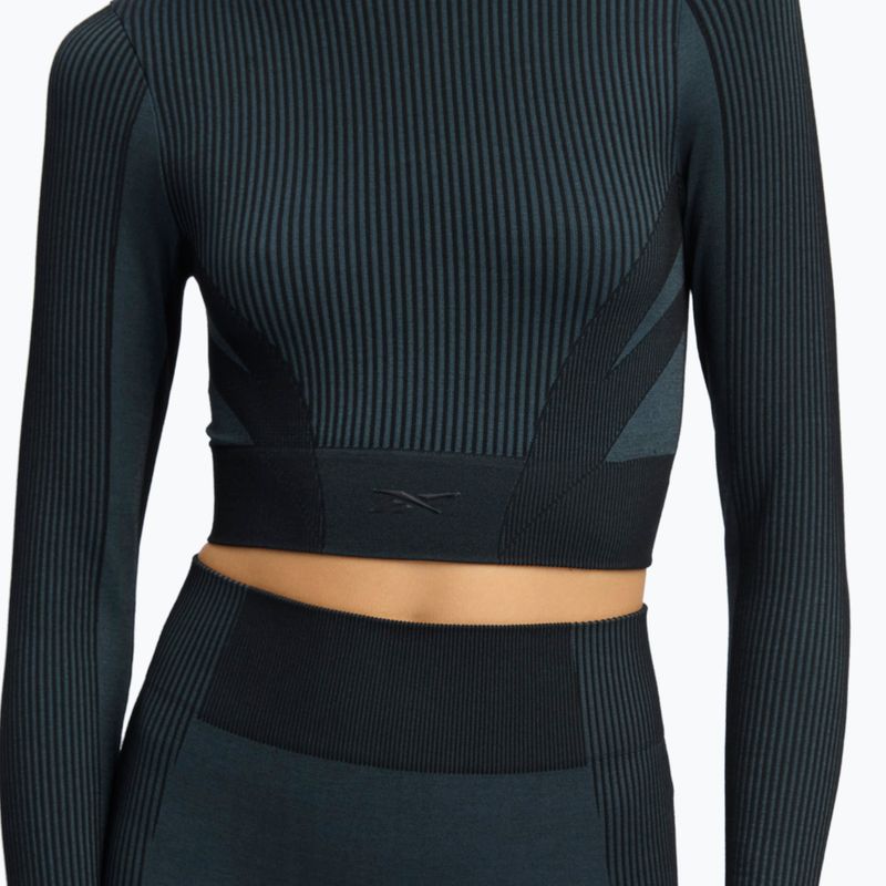 Лонгслів для тренувань жіночий Reebok RBK Lab Seamless Crop black 4