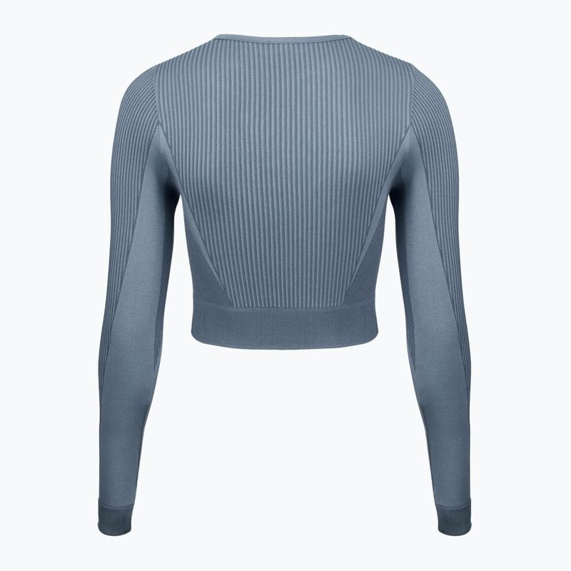 Лонгслів для тренувань жіночий Reebok RBK Lab Seamless Crop upgrade blue 2