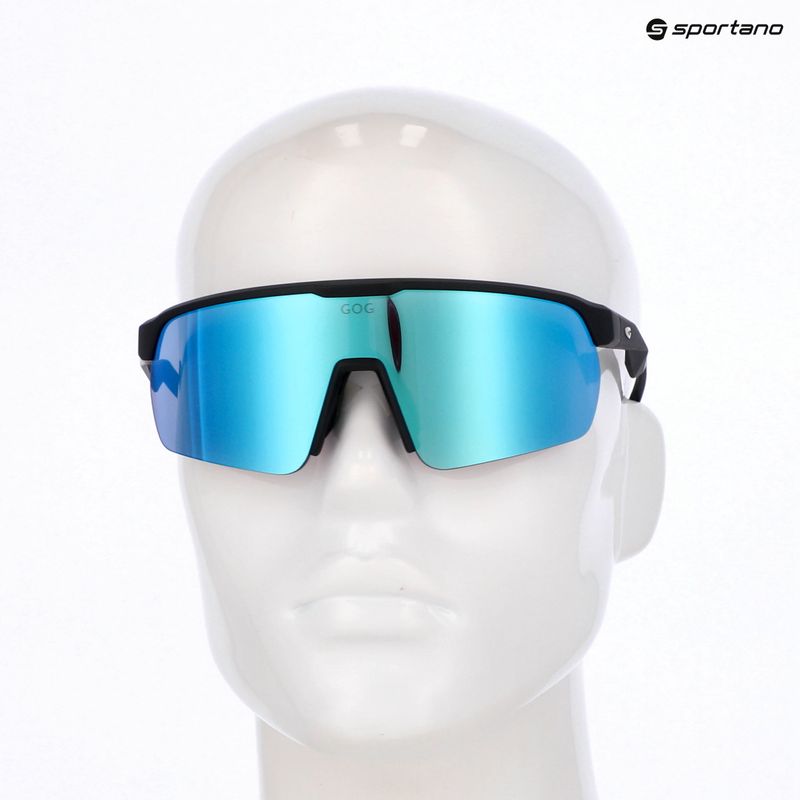 Окуляри сонцезахисні GOG Hervor matt black/reflex blue 5