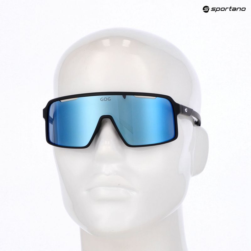 Окуляри сонцезахисні GOG Enki matt black/reflex white/blue 5