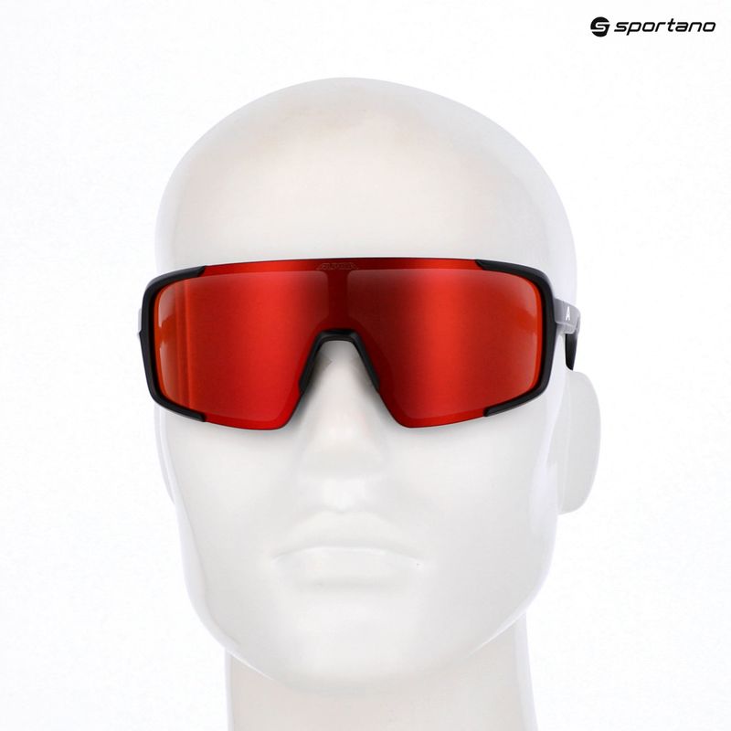 Окуляри сонцезахисні Alpina Lumin black matt/red mirror 7