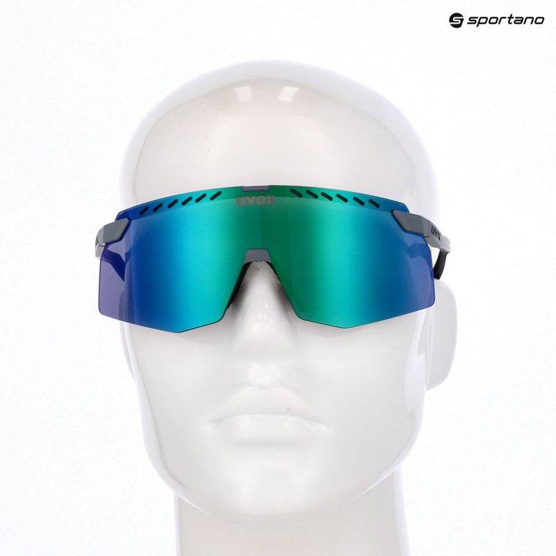 Окуляри сонцезахисні UVEX Pace Stage grey matt/mirror green 7
