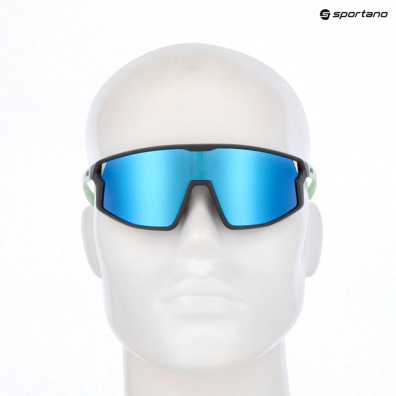 Окуляри сонцезахисні дитячі UVEX Skyryse Jr grey/green matt/mirror blue 7