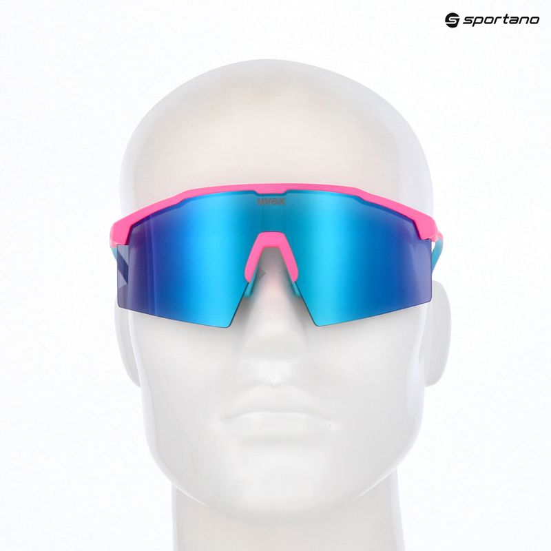 Окуляри сонцезахисні UVEX Flowline pink matt/mirror blue 7