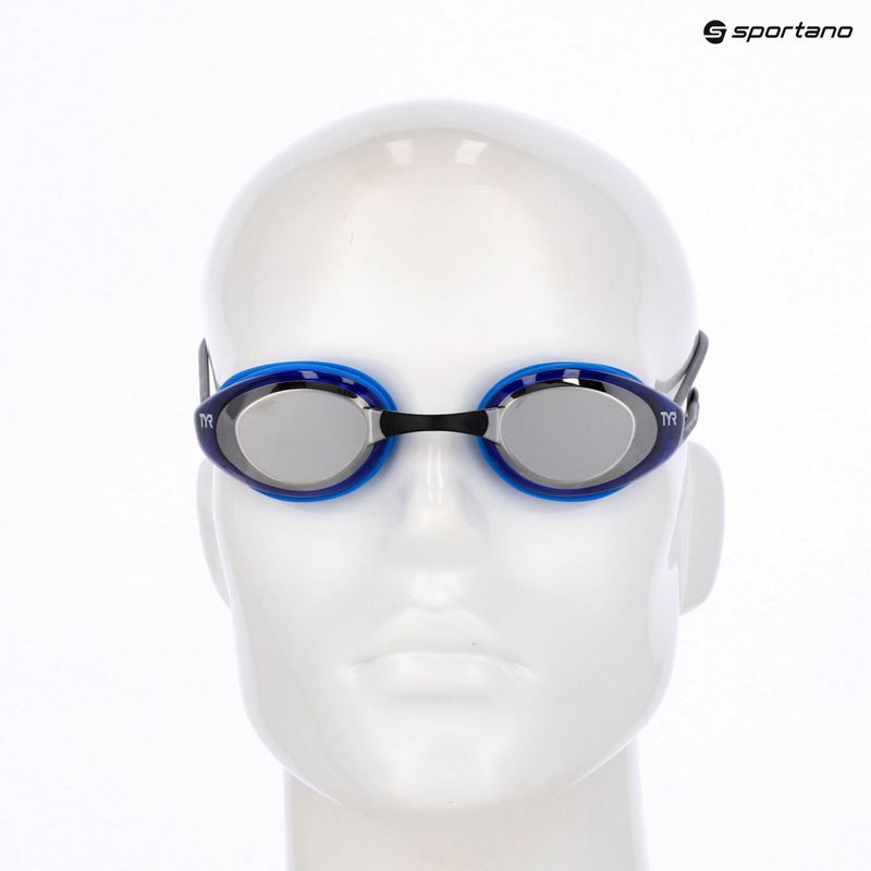 Окуляри для плавання TYR Blackhawk Racing Mirrored silver/blue/black 3