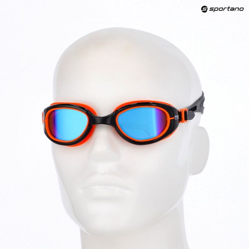 Окуляри для плавання TYR Special Ops 2.0 Mirrored black / blue / orange 3