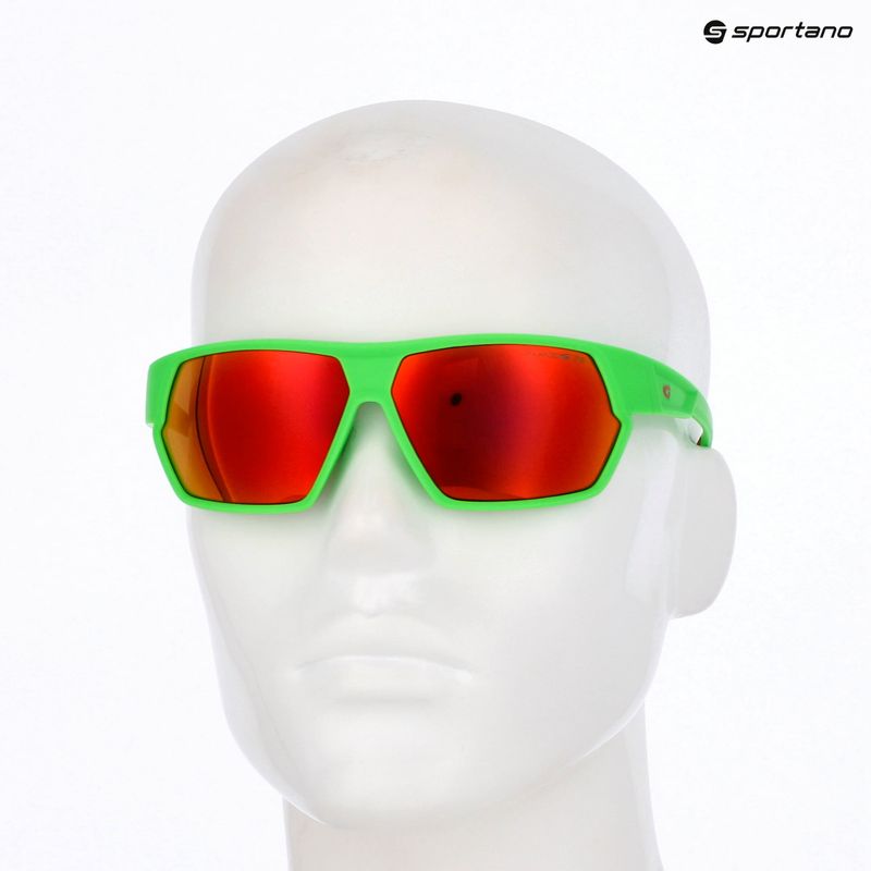 Окуляри сонцезахисні GOG Zonda matt neon green/red 12