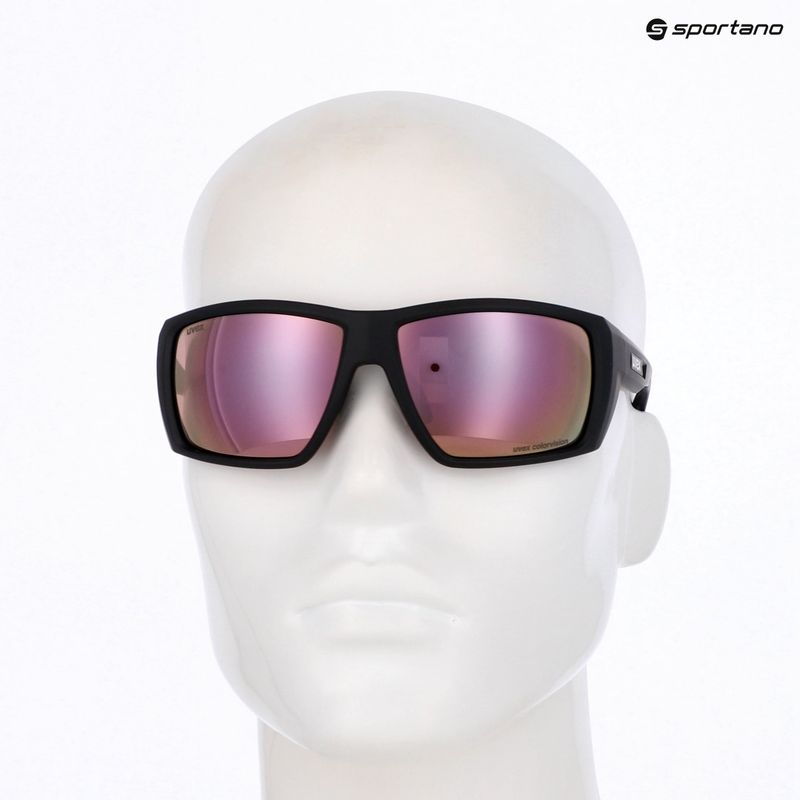 Окуляри сонцезахисні UVEX Mtn Venture CV black matt/mirror pink 10