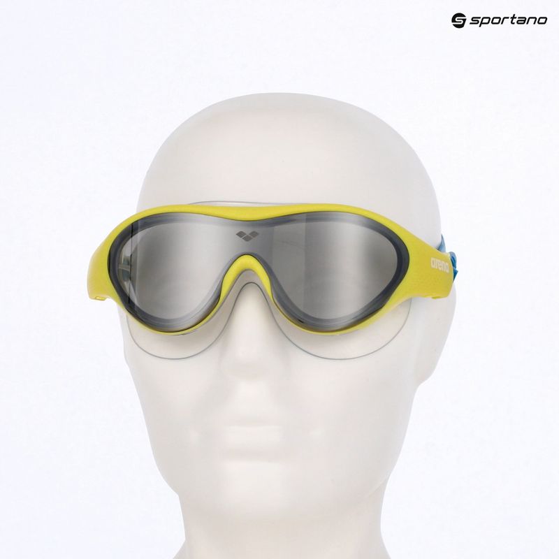 Окуляри для плавання дитячі arena The One Mirror Jr silver/soft green/blue cosmo 9